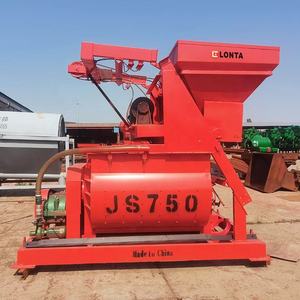 LONTA <strong>JS750</strong> 750L Concrete Plant Electric Horizontal Self Loading Cement Mortar Beton Concrete <strong>Mixer</strong> for Block Making Machine - Product Image 4
