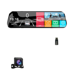 Cámara de salpicadero de 10 pulgadas, pantalla táctil, 1080p FHD, espejo dual para vehículo, grabadora de vídeo para coche, cámara de marcha atrás con función de grabación - Product Image 2