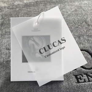Rõ ràng hangtags may tùy chỉnh <span class=keywords><strong>Swing</strong></span> Thẻ Thiết lập chuỗi pin thiết kế mờ <span class=keywords><strong>vellum</strong></span> quần áo giấy treo thẻ với logo - Product Image 2