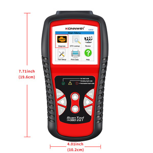 KONNWEI-escáner de diagnóstico obd2 KW830, herramienta de escaneo original con batería, actualización de prueba, impresión gratuita, AL519, Autel - Product Image 3