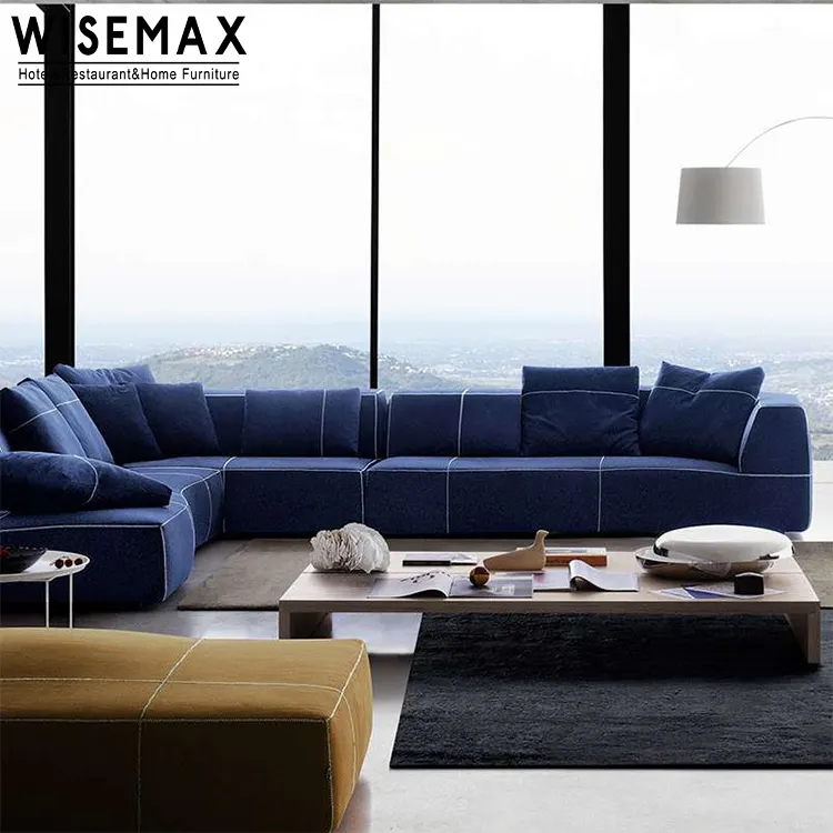 Мебель WISEMAX в итальянском стиле, мебель для гостиной, 2 сиденья, диван на 3 места, тканевый L-образный секционный угловой диван, наборы для дома