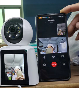 视频呼叫智能IP摄像机3.0万像素Wifi PT圆顶ip摄像机，带2.8监视器，120手机2way音频宽视图访问 - Product Image 4