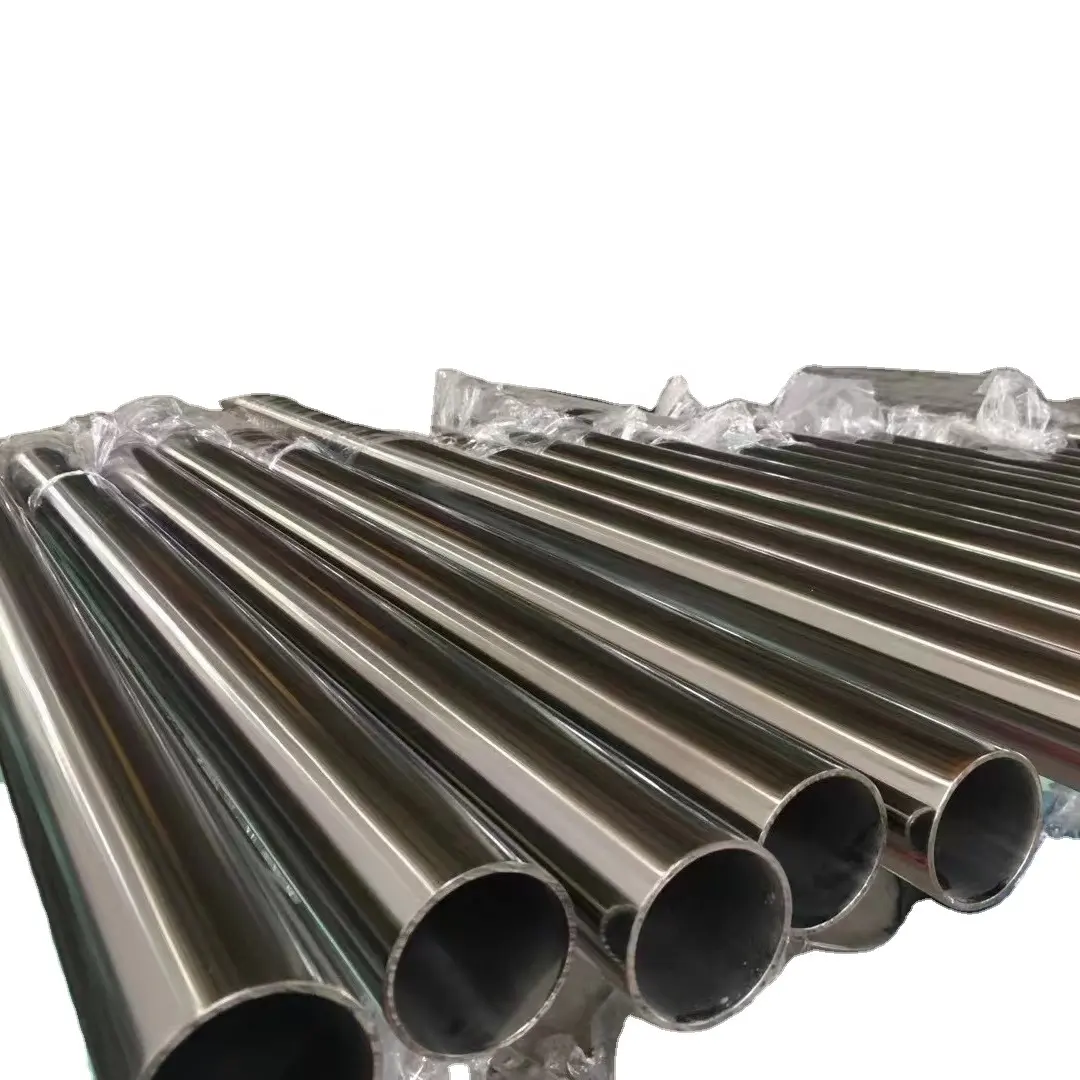Tubo de acero inoxidable sin costuras, pulido y enrollado en frío, espejo, ASTM 316Ti SS, 201, 304, 316, 2mm de espesor