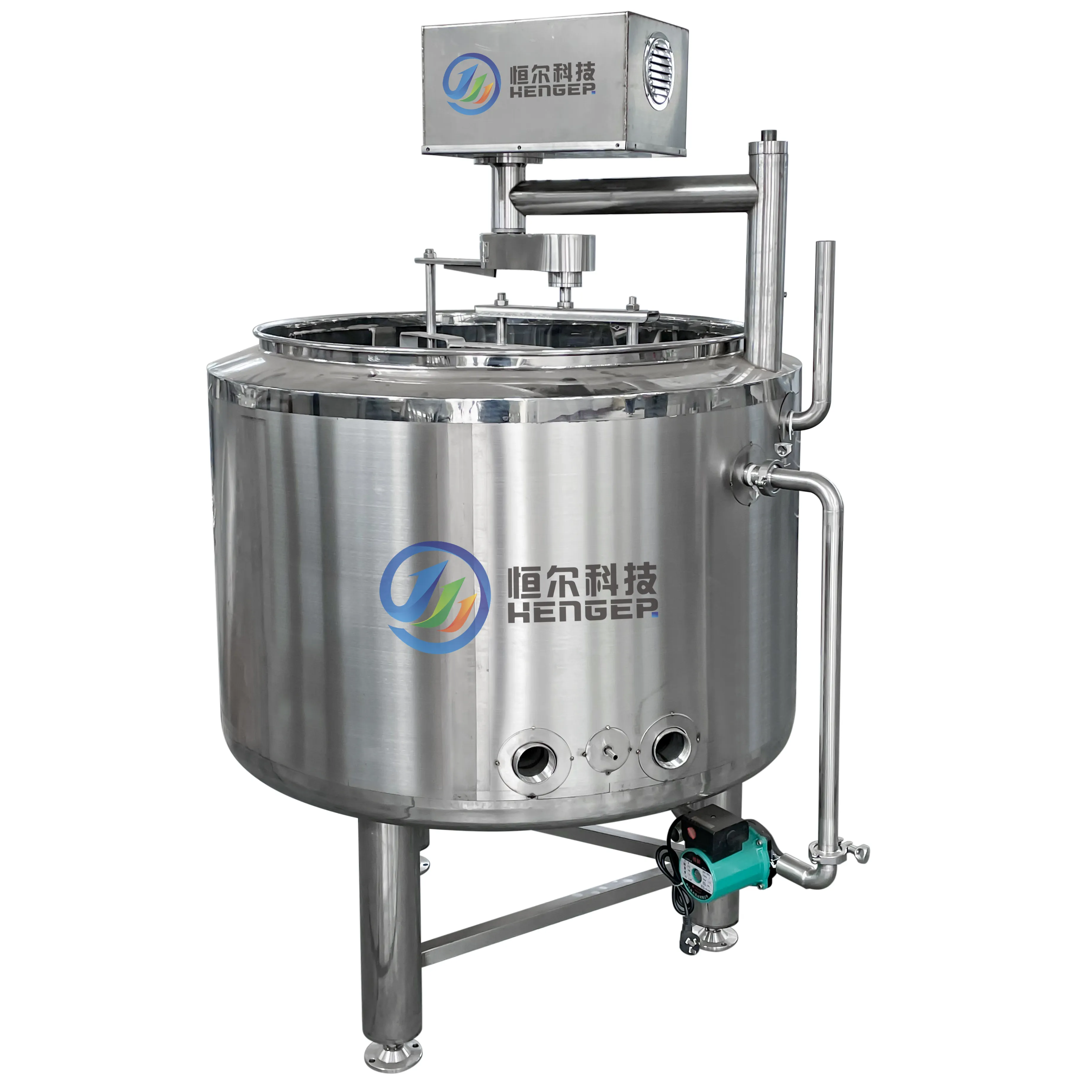 Réservoir de refroidissement du lait de silo de transport de stockage de lait de jus personnalisé de taille moyenne pour l'usine de lait