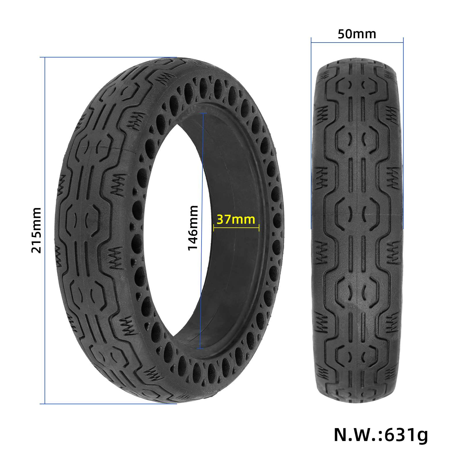 9*2 Pattern Honeycomb Solid Tire