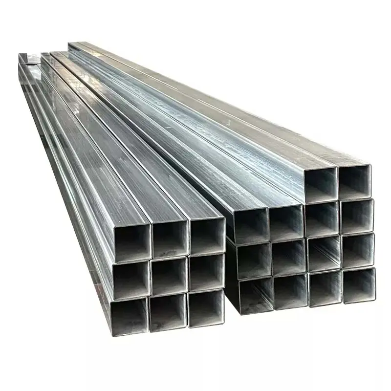 Tubo de hierro de Material de construcción de alta calidad, tubería de acero Rectangular cuadrada galvanizada en caliente