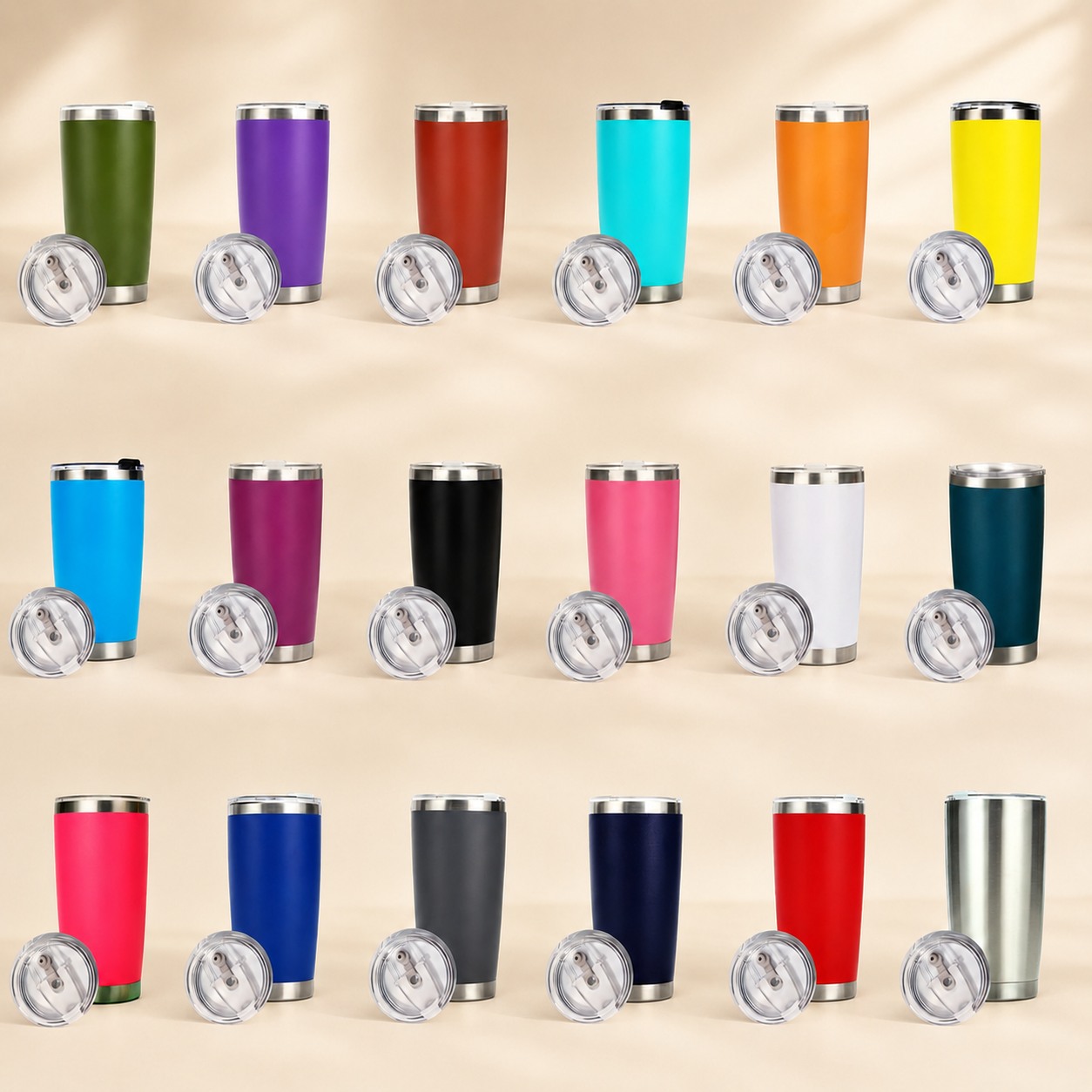 18 colors Flip Lid 20oz with Slide Lid