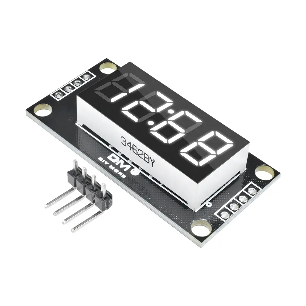 TM1637 4-Digit 0.36 beyaz dijital LED ekran tüpü ondalık 7 segment saat çift nokta modülü 0.36 inç