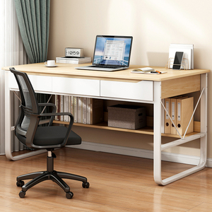 New Modern Office Furniture Particle Board Desktop <strong>Computer</strong> Desk with <strong>Three</strong> Draws Wooden <strong>Computer</strong> Desk - Product Image 1