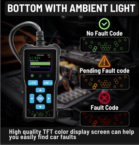 2025 Acclope DTC Lookup O2 sensore di prova Evap portatile OBD2 auto strumento di diagnostica ScannerAT100 codice di errore lettore OBD2 - Product Image 2
