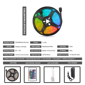 SMD5050 <strong>LED</strong> Strip Lights DC12V RGB Dream Color Strip Light Remote Control Home Party Decoration Cuttable <strong>LED</strong> Strip Lights - Product Image 3