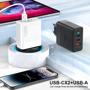 3พอร์ต120W USB + 2 USB-C PD 65W อะแดปเตอร์ชาร์จเร็ว USB ชนิด C ที่ชาร์จสำหรับ Apple iPhone 16 15 Pro Samsung S24 S23ซูเปอร์ - Product Image 3