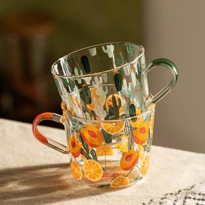 北欧スタイルのフルーツ植物学デカールカスタマイズされたコーヒーマグジュースティーグラスカップ家庭用レストラン用