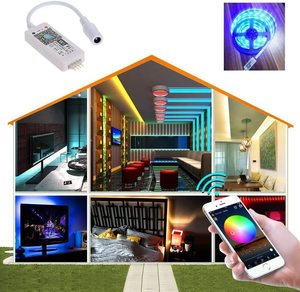 DC5-28V смартфон android ios amazon alexa цветных (rgb) светодиодных лент свет мини ir 24 клавиши magic home Wi-Fi контроллер светодиодной ленты - Product Image 3