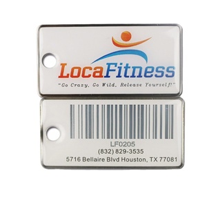 ขายร้อน Barcode Key Tags/คีย์/พวงกุญแจเช่น VIP การ์ดคลับ GYM สมาชิก ID แท็ก QR รหัส Serial Number: - Product Image 1