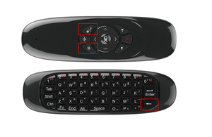 Factory C120 Air Mouse Voice Backlight Gyroscope Fly Colorful Air Mouse Wireless Remote <strong>Control</strong> with Mini Keyboard