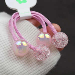 JIRIS Cute Dazzling <strong>Elastic</strong> Hair Ties Glitzy <strong>Colorful</strong> Silk Bobbles for Summer Party Sports Wholesale for Kids and Sweet Girls