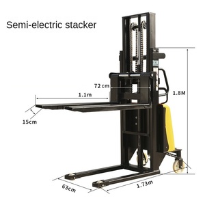 Lager 1,5 Tonnen 2 Tonnen automatischer elektrischer Stapler Stehender elektrischer Stapler mit Paletten stapler Elektrischer Aufzug 3 Meter - Product Image 2