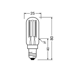 OSRAM LED Filament T26 4,2W E14 470lm 2.700K temizle - Product Image 3