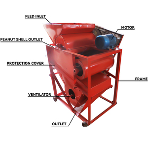 Máquina de eliminación de cáscara de cacahuete rentable/equipo pelador de piel de semilla multifuncional que ahorra trabajo - Product Image 3