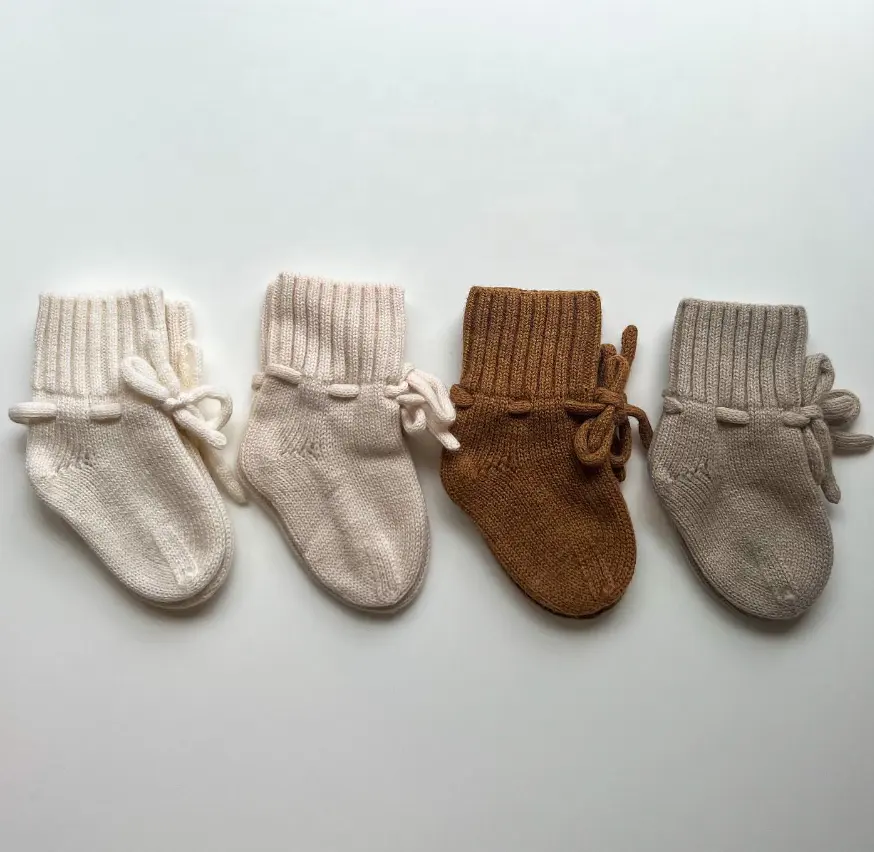Benutzer definierte Winter 0-6M Baby 100% Merinowolle weiche süße Geschenk Jacquard Socken