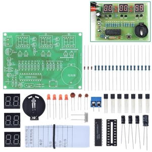 TZT DIY <strong>Kits</strong> AT89C2051 Electronic Clock Digital Tube LED Display Suite Electronic Module Parts and Components DC 9V - 12V - Product Image 1