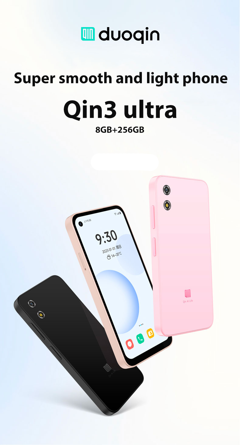 Qin3 ultra Mobile Phones 8GB+256GB MTK G99 5 Inches Global Version