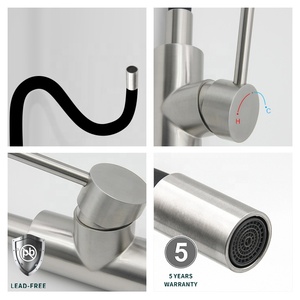 Black Colour <strong>Cheap</strong> Taps 360 Degree Flexible Direction Rotating Stainless Steel 304 Faucet Deck Mounted Kitchen <strong>Mixer</strong> Tap - Product Image 2
