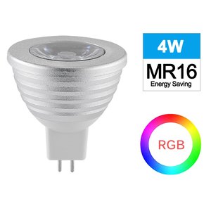 ไฟเพดานขนาดเล็กหลอดไฟ LED เปลี่ยนสีได้, ไฟสปอตไลท์ RGB 12V 4W MR11ควบคุมระยะไกล MR16 E27 GU10 E14สปอร์ตไลท์ขนาดเล็ก - Product Image 3