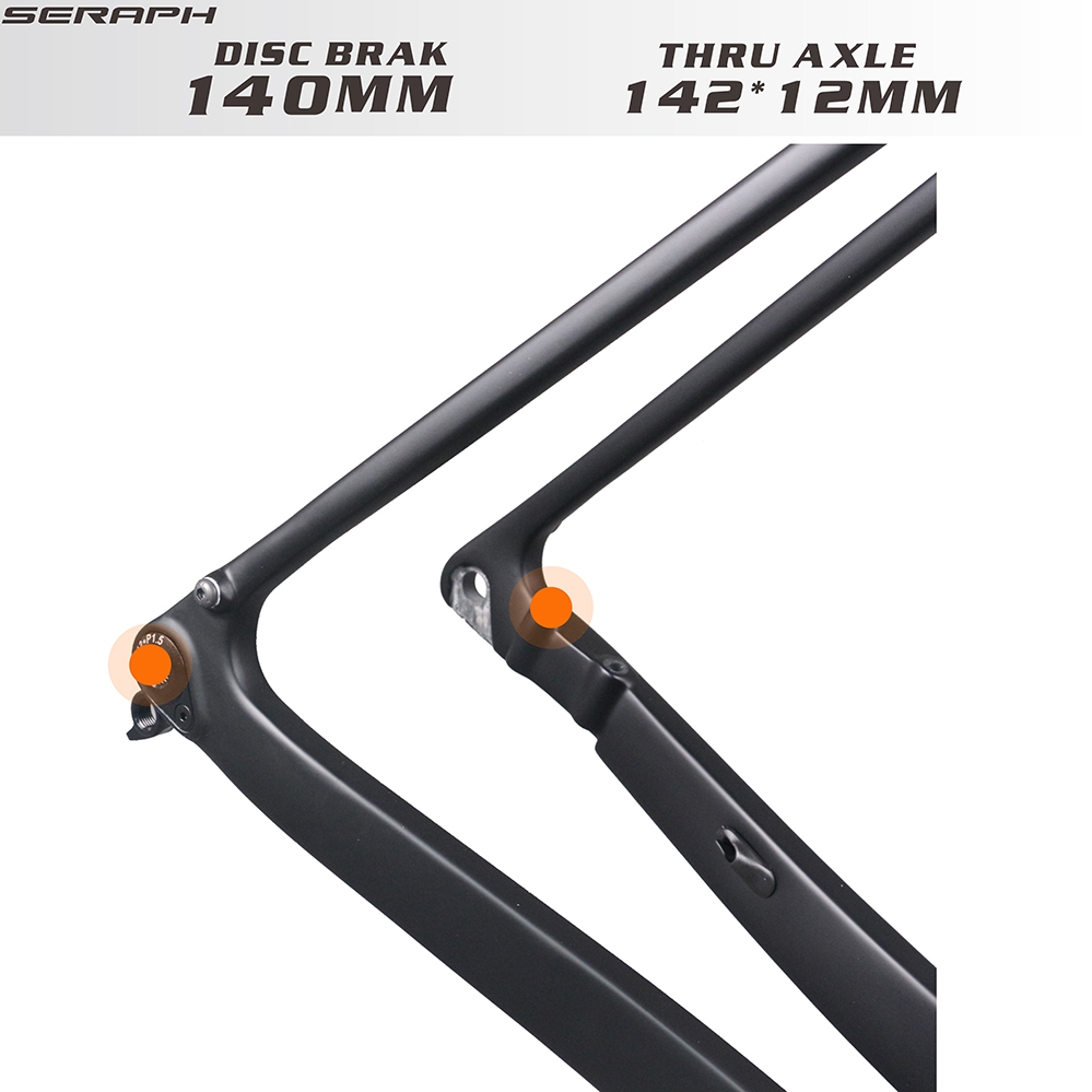 SERAPH Carbon frame Disc brake Gravel Bike Full Hidden Cable bicycle part Carbon Fiber T1000 T47 Max Tire 700X50C GR048