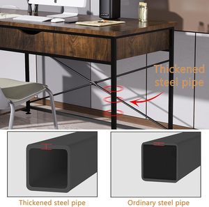 Mid-Century Modern Desktop <strong>Table</strong> <strong>Computer</strong> Desk Lacoo 63 Inch Gaming Desk Z Shaped <strong>Computer</strong> Trolley Desk With Wheels - Product Image 3