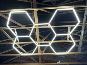 HanYin <strong>Led</strong> Ceiling Light Hot <strong>RGB</strong> Hexagonal <strong>Led</strong> Light for Auto Detailing Shop Garage Gym - Product Image 6