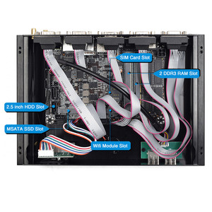Mini PC de escritorio industrial HTPC Ensamblaje de puerto de red dual integrado con sistema operativo Linux para aplicaciones informáticas - Product Image 2