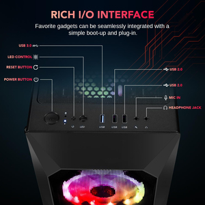 ARGBファンI5 11400F 32GB RAM 1テラバイトSSD RTX 2060 6G GDDR6オフィスホームゲーム用デスクトップコンピューターWIN10/11 - Product Image 6