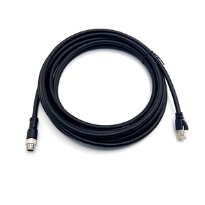 カスタム長さ工業用イーサネットケーブルA/B/D XコードM12男性からRJ45男性へCAT6A 10Gbps IP68防水厳しい環境