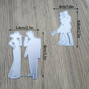 Adam ve kadın Metal kesme ölür için Scrapbooking DIY albümü eğitim kabartma tebrik kartı sevgililer günü kesim Die - Product Image 3