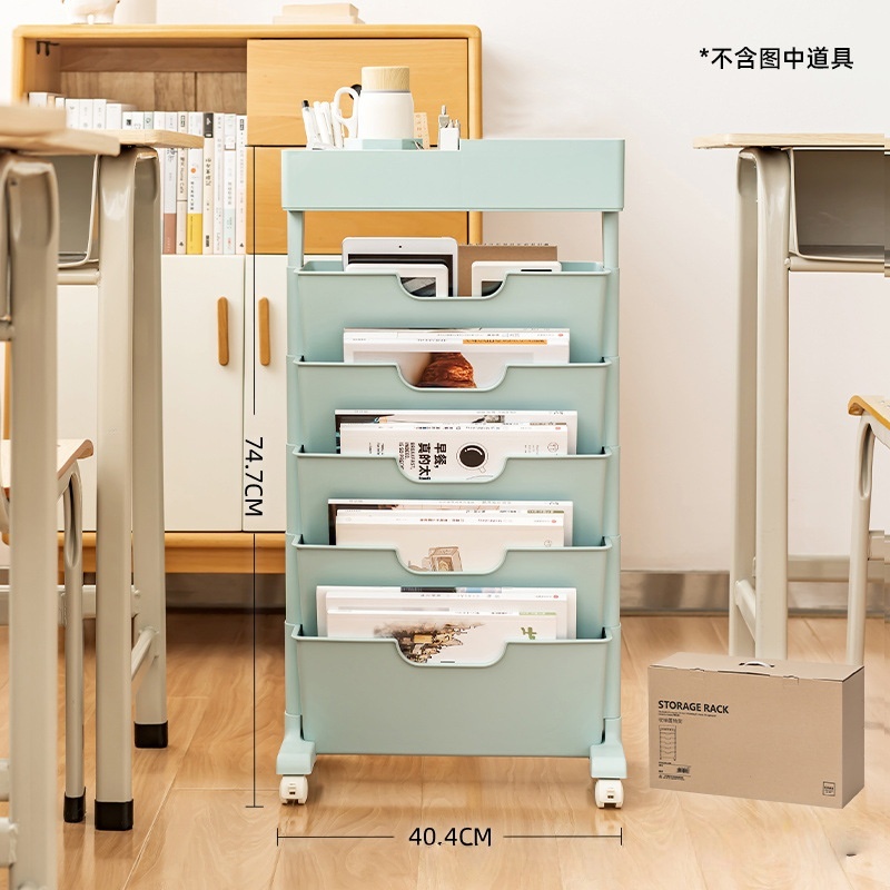 Blue - no drawers with wheels