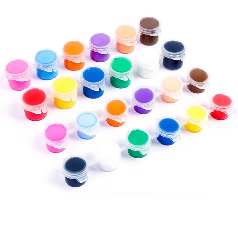 12 Farben Acrylfarbe mit Malpin sel Nail Art Wand Ölgemälde Werkzeuge Kit Art Supply für Kinder Kinder