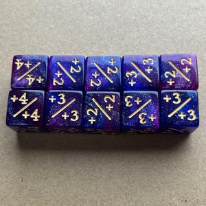 10x Acrylic Dice Math <strong>Counting</strong> Teaching Add Subtract Dice Board Game Props Double Colors Square <strong>Symbol</strong> Digital Dice