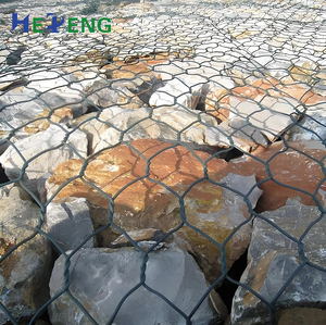 Gabion коробка подпорные стены шестиугольная габионная проволочная сетка оцинкованная корзина каменная клетка тканая сетка из железной проволоки - Product Image 1