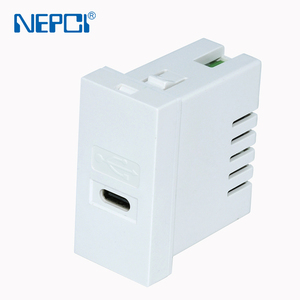 NEPCI工厂5V2.1A 45X22.5毫米双端口USB C插座XJY-USB-A61-C/C - Product Image 4