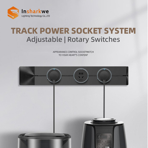 Wall <strong>Mounted</strong> Multi-Functional USB Type-C Electric Wall Track Socket EU <strong>UK</strong> US FR Modern Industrial Smart Home Kitchen RAIL Power - Product Image 4
