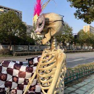 153cm simüle insan iskeleti 12ft cadılar bayramı plastik dev büyük cadılar bayramı İskelet yaşam boyutu