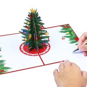 Noel için yeni çam ağacı 3D Pop Up tebrik kartı-işletmeler için müşterilere ve çalışanlara vermek için en iyi hediye - Product Image 4