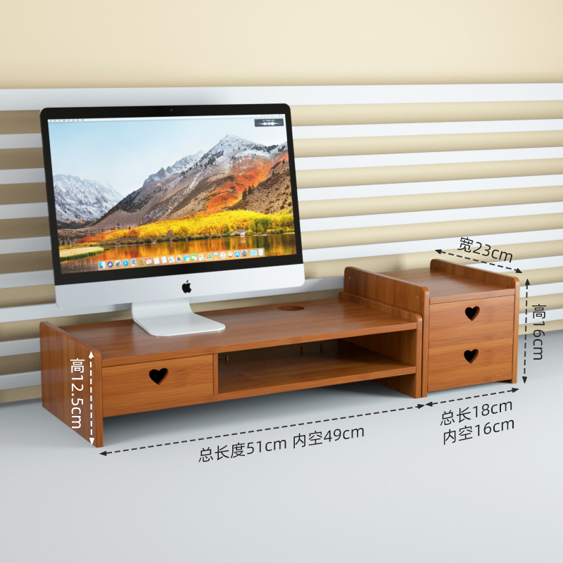 Three separate brown heart-shaped drawers