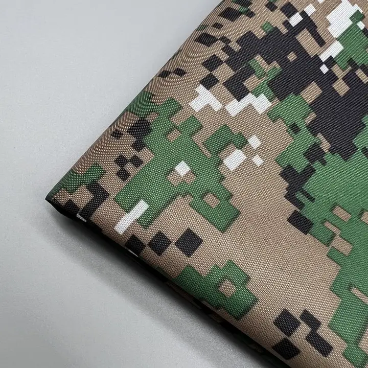 Patrón de bosque real tela de camuflaje poliéster pu tela recubierta impermeable resistente al fuego tela foroutdoortents