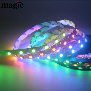 S zikzak bükülebilir 12V akıllı SPI IC dijital adreslenebilir RGB piksel RT1809 SK6813 sk15 LED şerit - Product Image 3