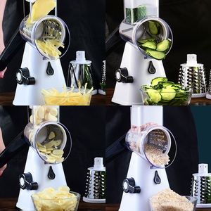 3 in 1 Vegetable Mandoline Slicer <strong>Swift</strong> Rotary Drum Grater Nut Shredder Veggie <strong>Cutter</strong> Peeler Spiralizer Cheese Chopper - Product Image 4