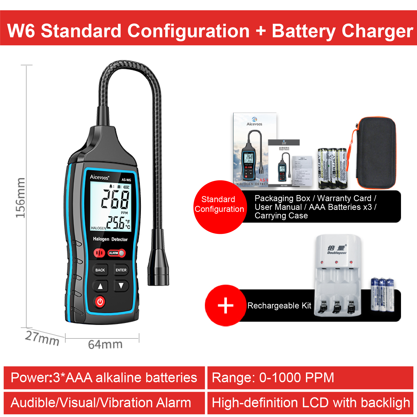 Configuración estándar W6+Cargador de batería