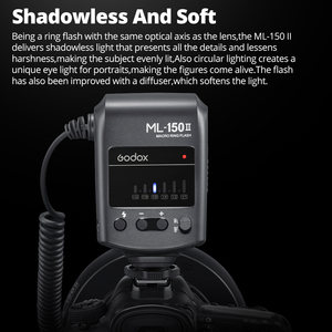 佳能尼康宾得索尼奥林巴斯DSLR相机的Godox ML-150II ML150II微距环闪光灯 - Product Image 5